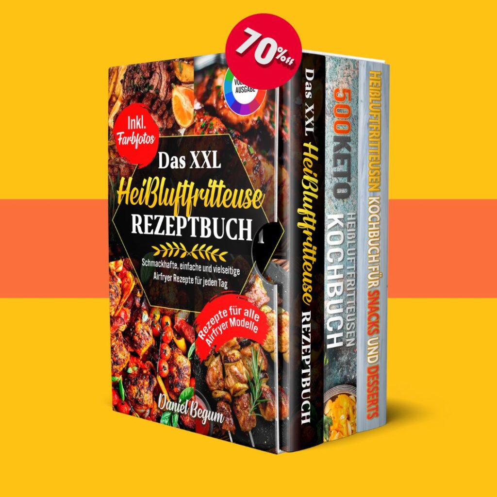 Heißluftfritteusen-Kochbuchs + 2 BONI
